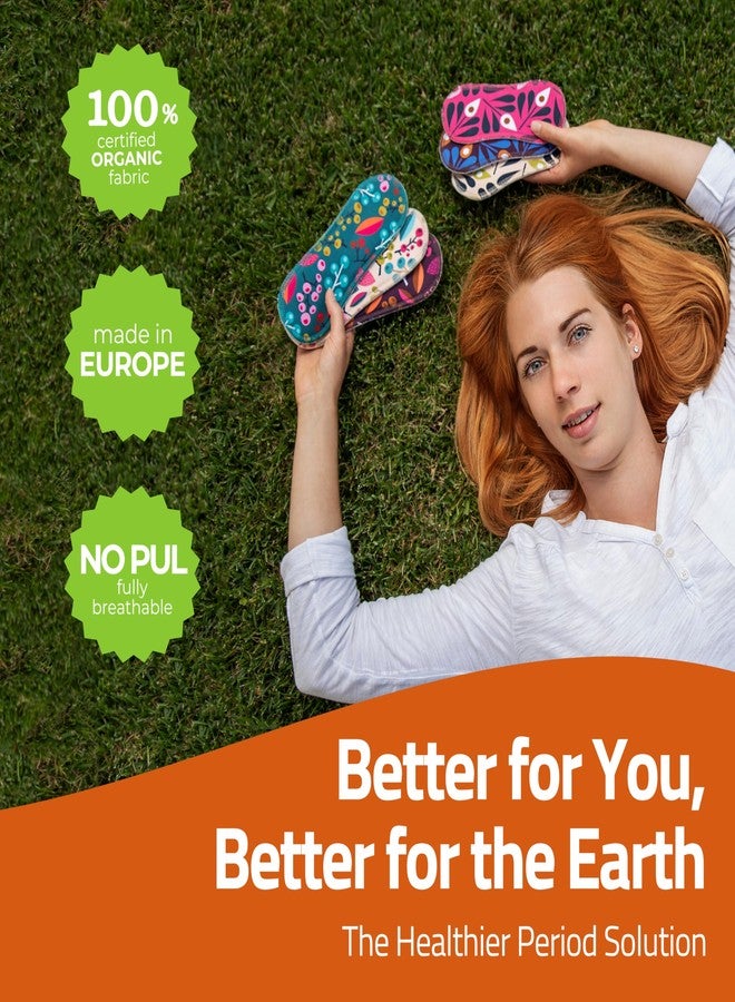 Natissy Made in EU - Ultra-Soft Reusable Panty Liners (Small, 7-Pack) – High-Temp Washable Cloth Panty Liners for Women & Teens – Breathable Organic Cotton Keeps You Fresh & Dry for Vaginal Daily Discharge - Image 5